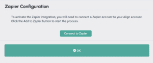 Connect to Zapier screenshot