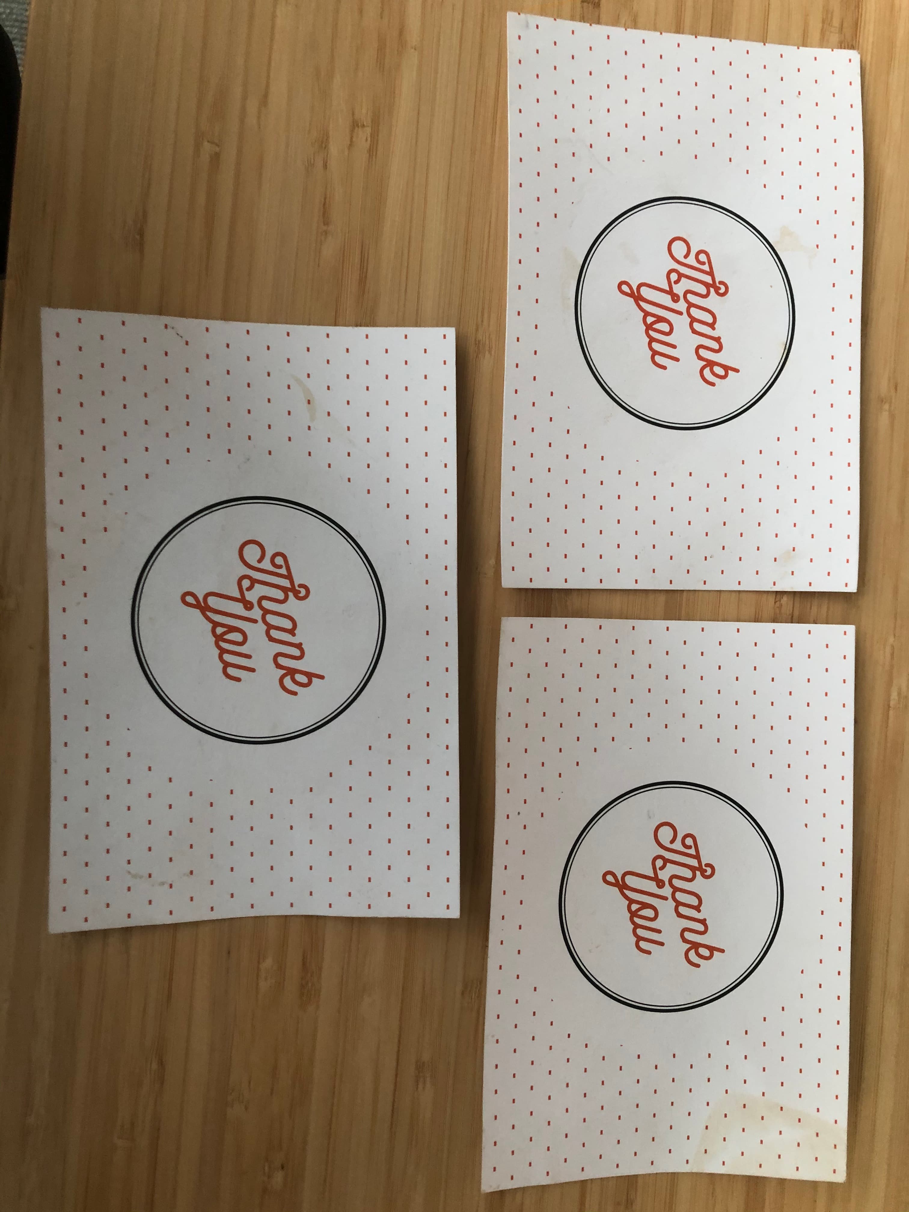 Thank you cards