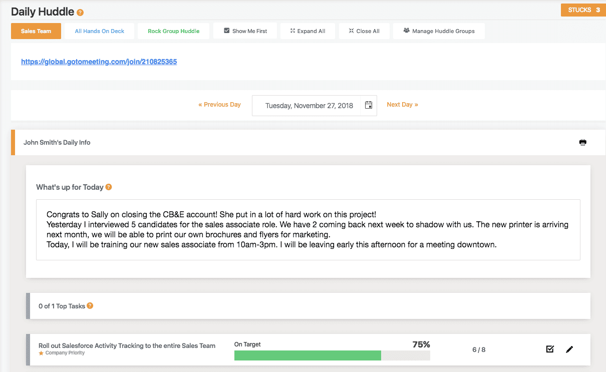 Align Huddle Tool