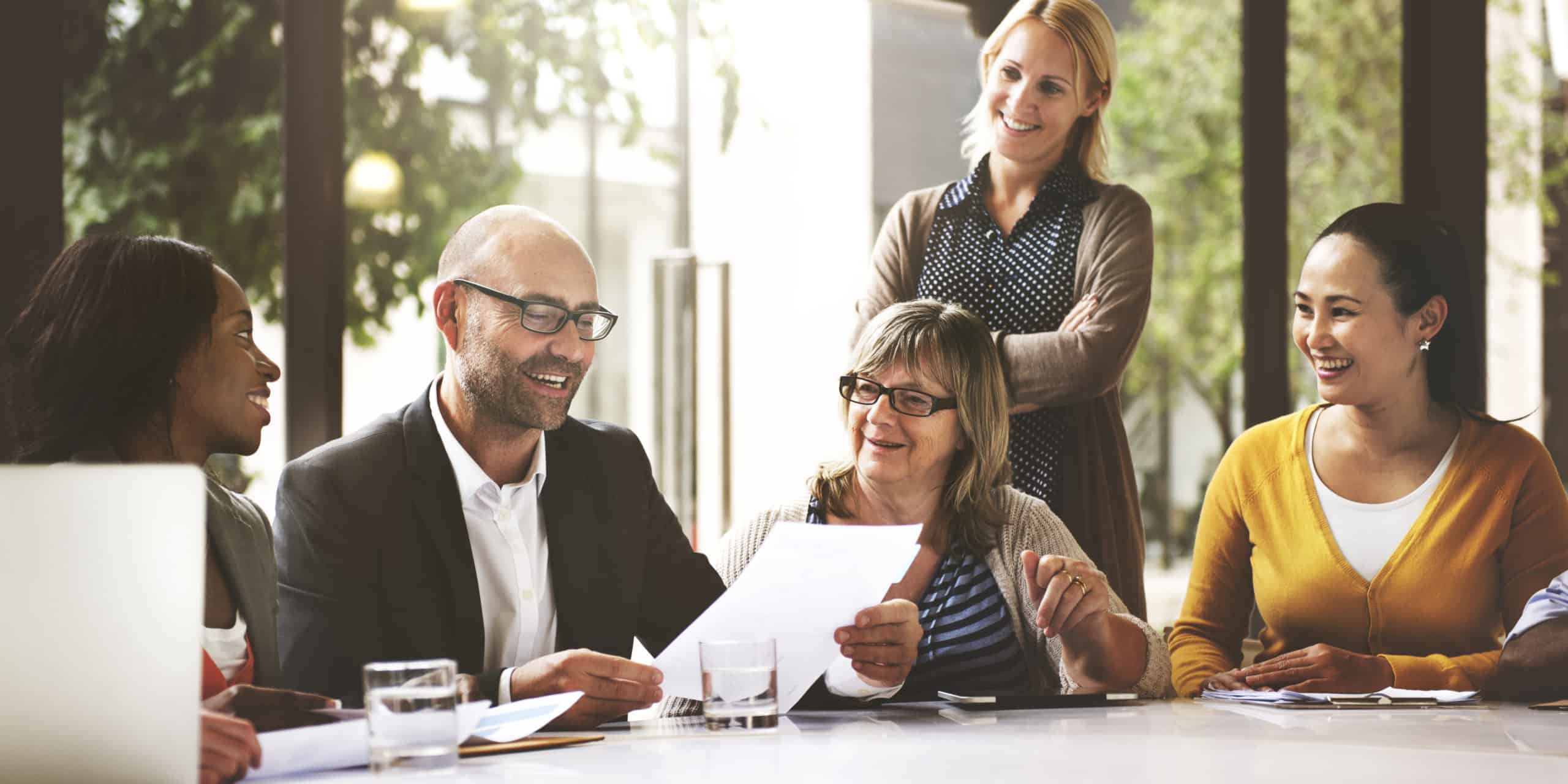 Coach and client in a meeting