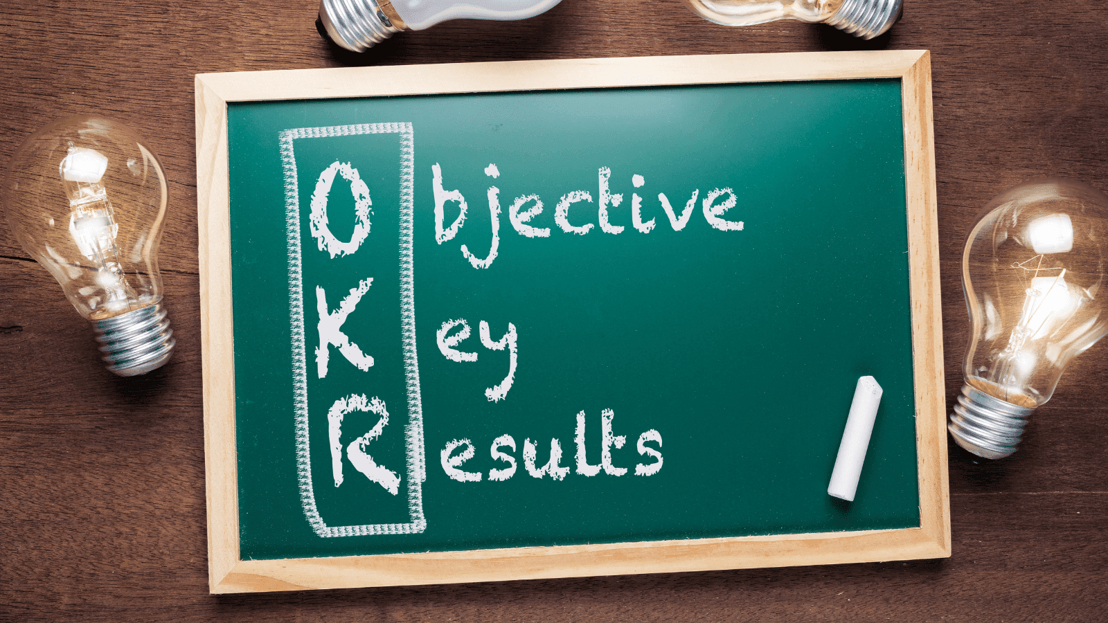 Objective Key Results written on a chalkboard