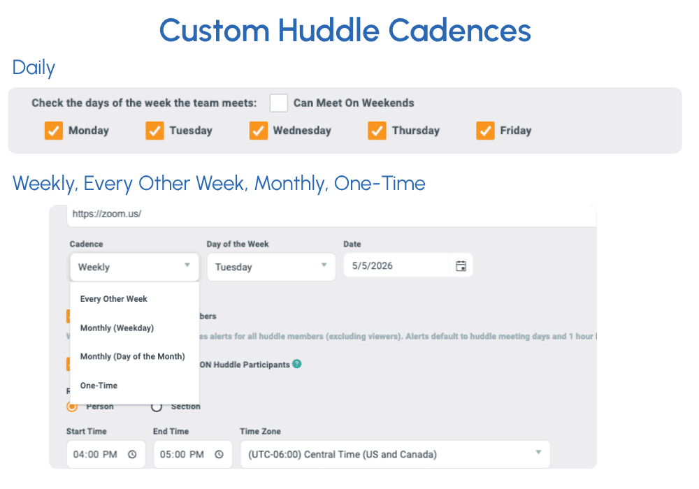 Custom Huddle Cadences in Align