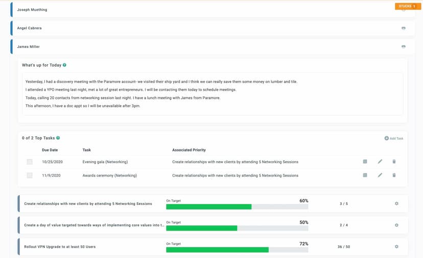 Align Daily Huddle meeting tool