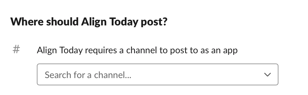 Select default Slack channel