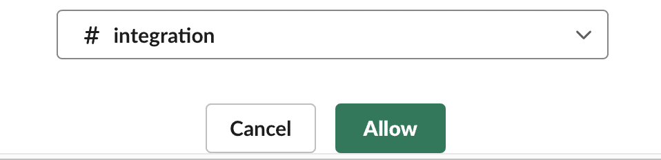 Slack Allow button