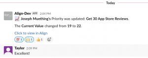 slack team accomplishments feed