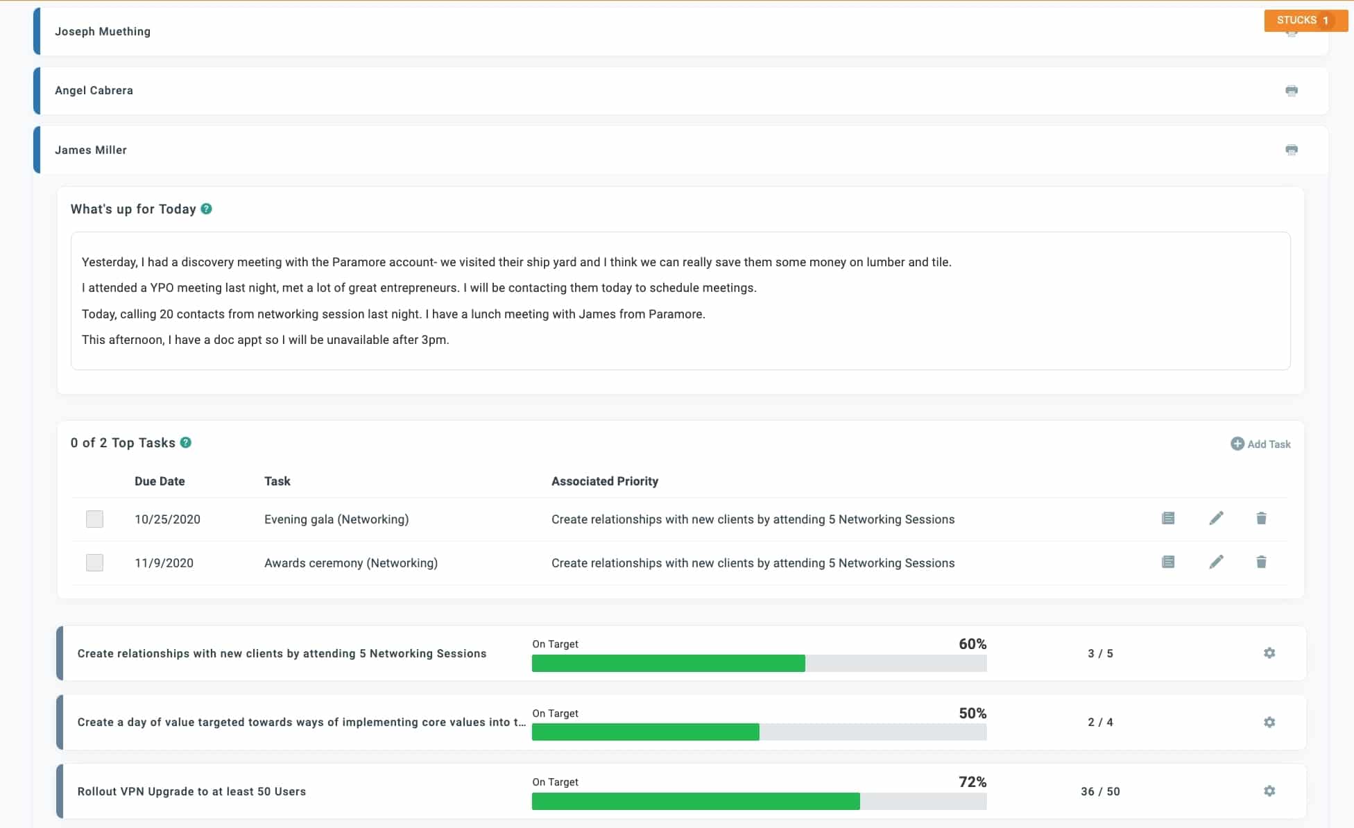 Align Daily Huddle Meeting Tool