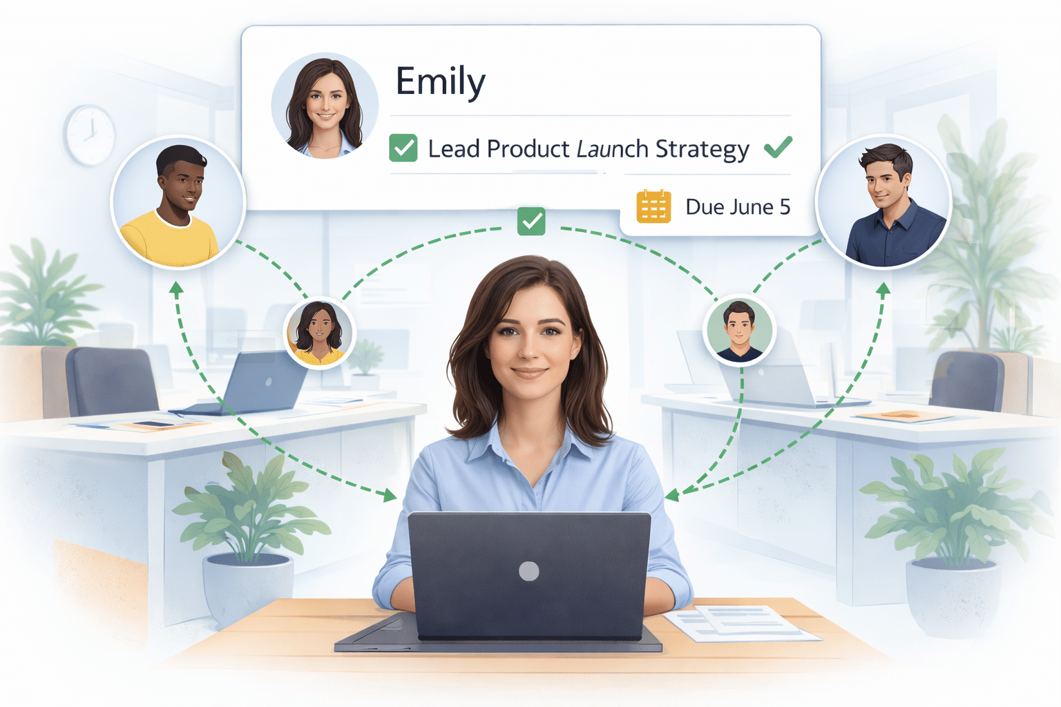 single priority owner connected to other owners to move goals forward