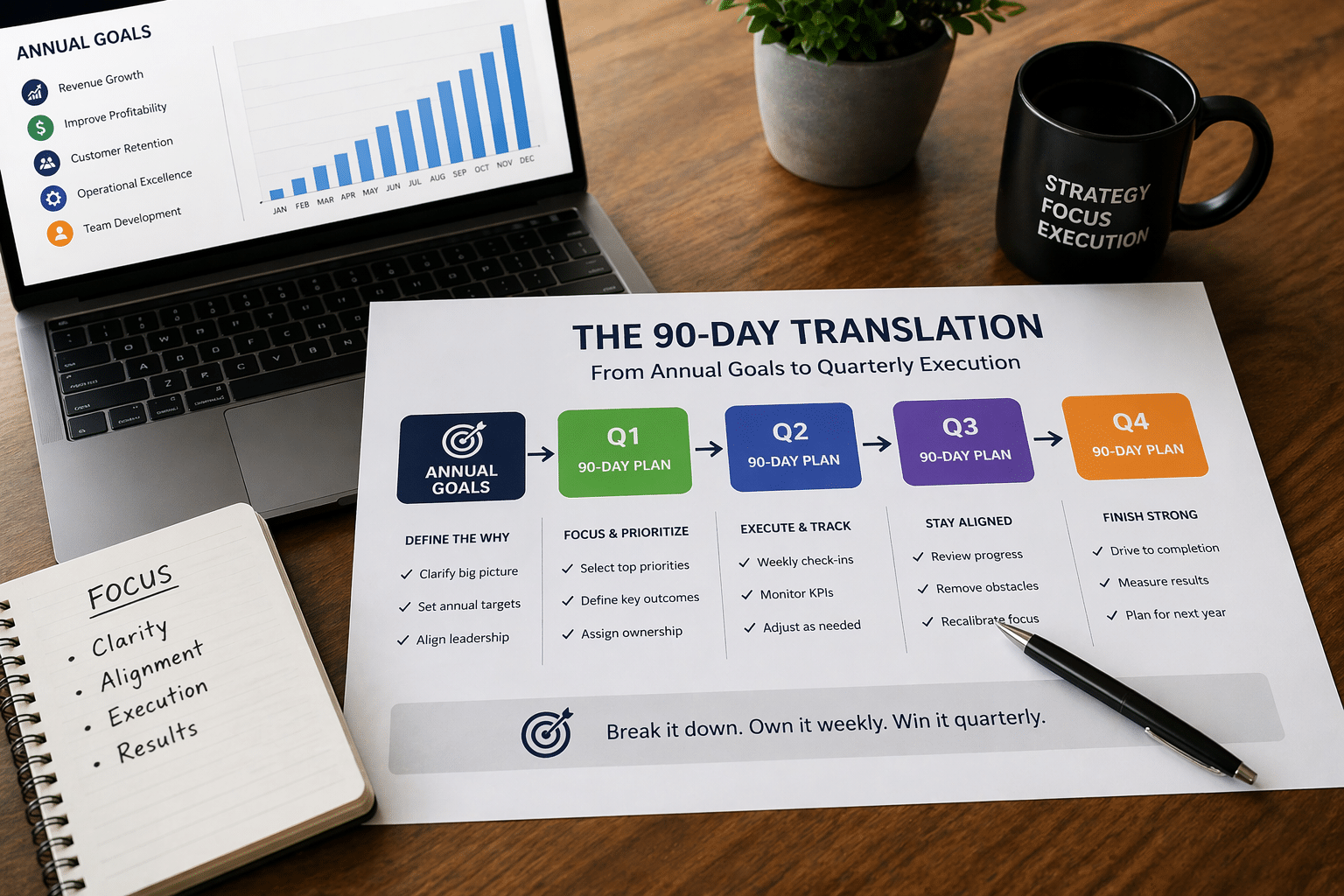 Turn annual goals into quarterly execution