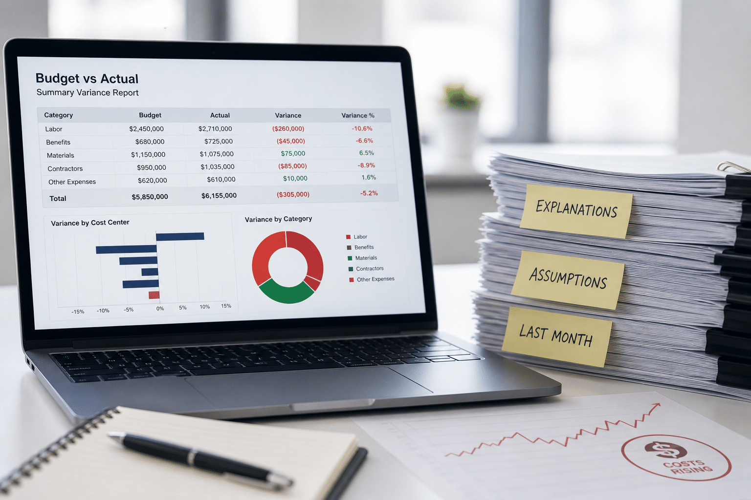 budget variance reports are lagging and not showing what's really happening